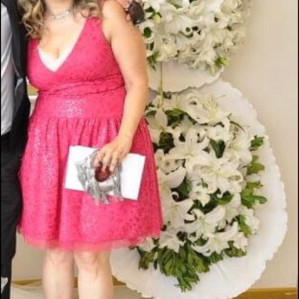 Stunning Pink Beaded BCBG dress